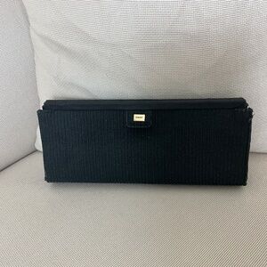 Black fabric DKNY evening clutch bag